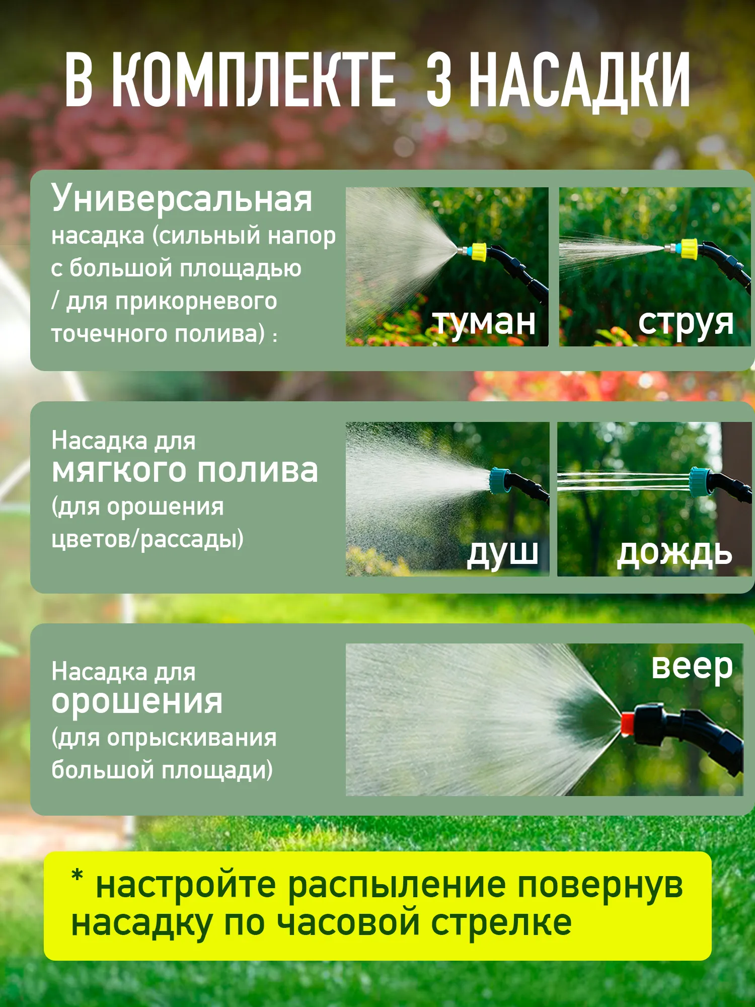 Комплектация опрыскивателя